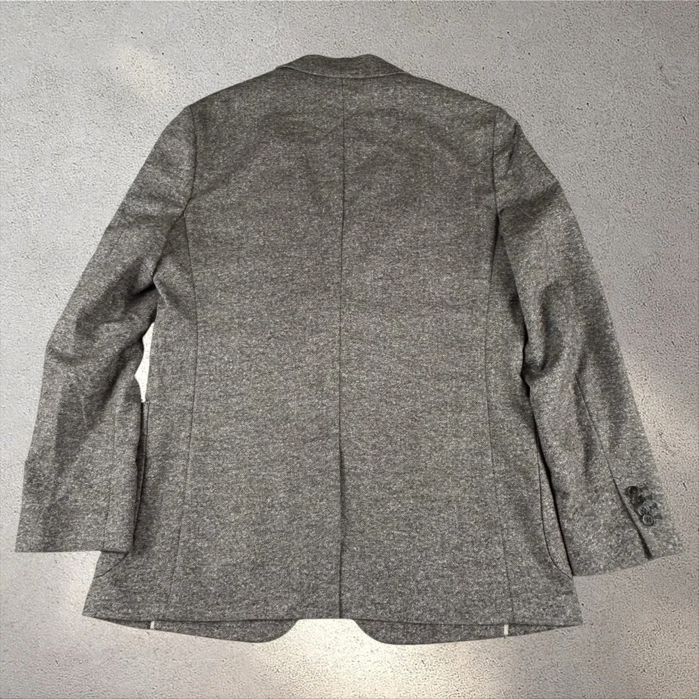 Banana Republic Donegal Blazer 42R Brown Marzotto Havana Wool Tailored Slim Fit